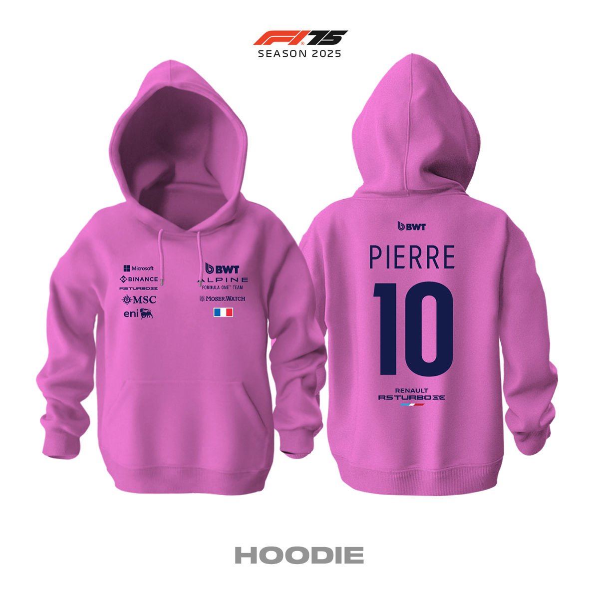 Alpine F1 Team: A525 - Pink Crew Edition 2025 Kapüşonlu Hoodie