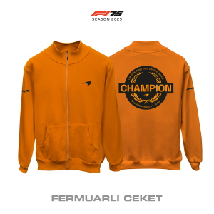 Lando Norris: World Champion 2025 - Orange Edition v2 Fermuarlı Ceket