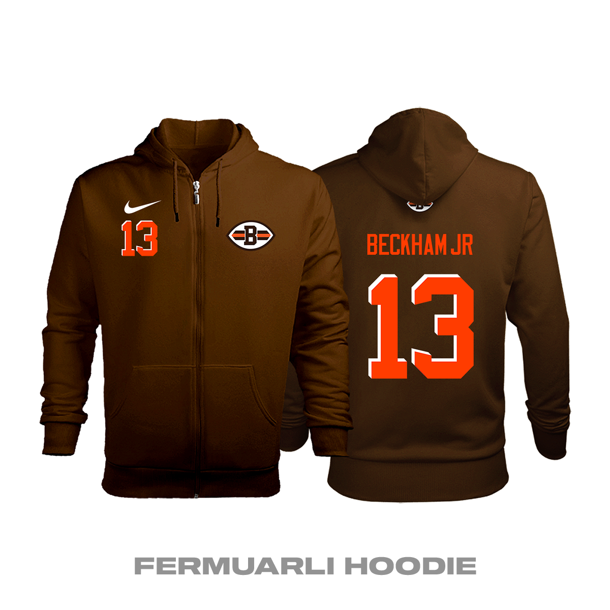 Cleveland Browns: Home Edition 2020/2021 Fermuarlı Kapüşonlu Hoodie