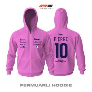 Alpine F1 Team: A525 - Pink Crew Edition 2025 Fermuarlı Hoodie