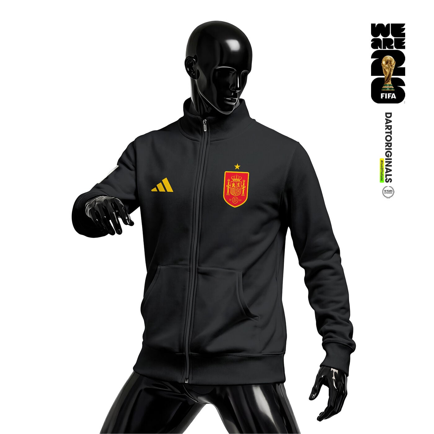Spain: Black Edition - FIFA World Cup™ 2026 Fermuarlı Ceket