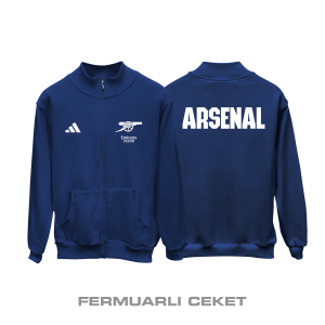 Arsenal: Club Culture Series - Navy Edition Fermuarlı Ceket