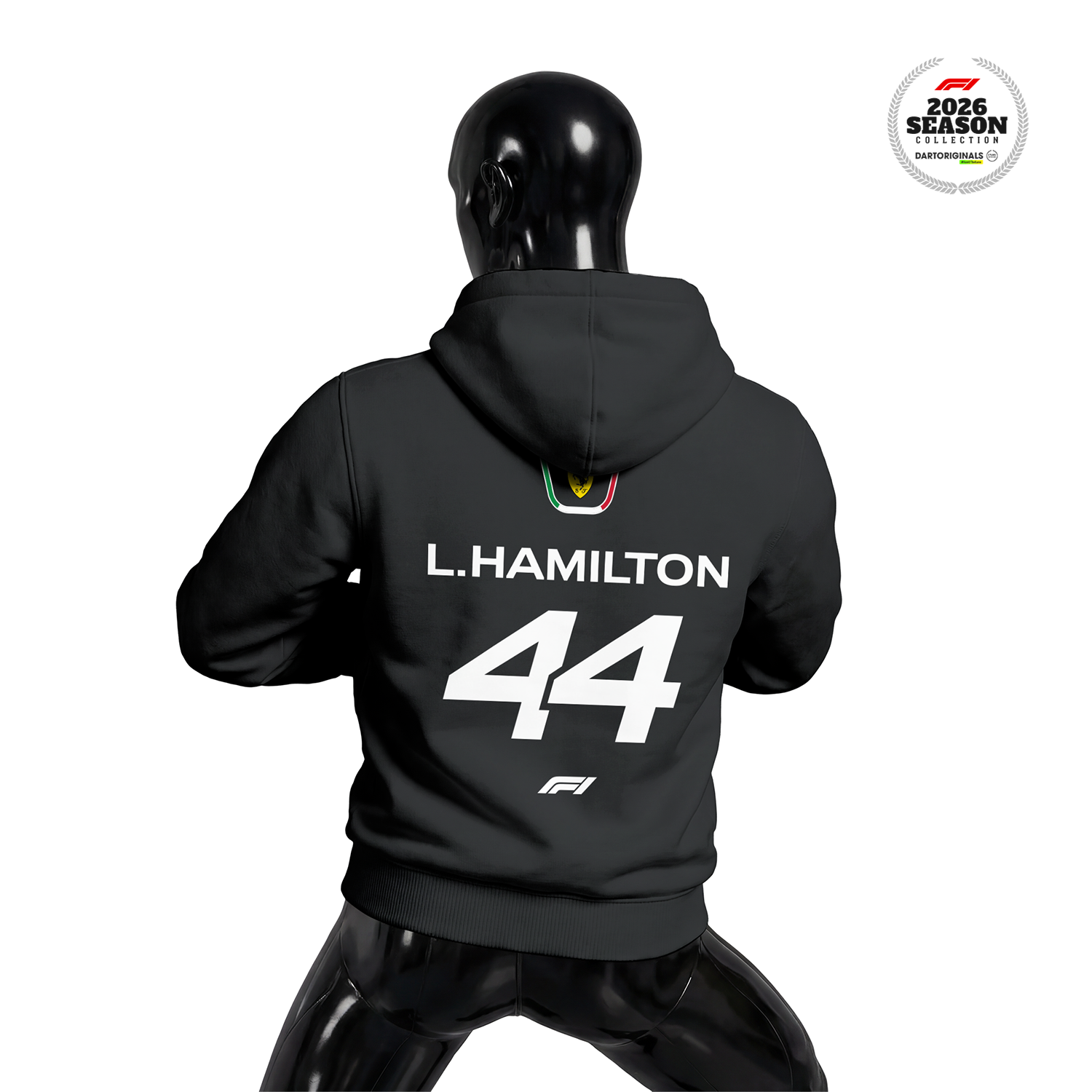 Scuderia Ferrari: SF-26 Black Crew Edition 2026 Kapüşonlu Hoodie