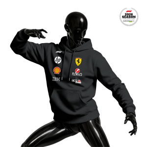 Scuderia Ferrari: SF-26 Black Crew Edition 2026 Kapüşonlu Hoodie