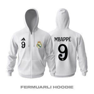 Real Madrid: Home 2024/2025 Fermuarlı Kapüşonlu Hoodie