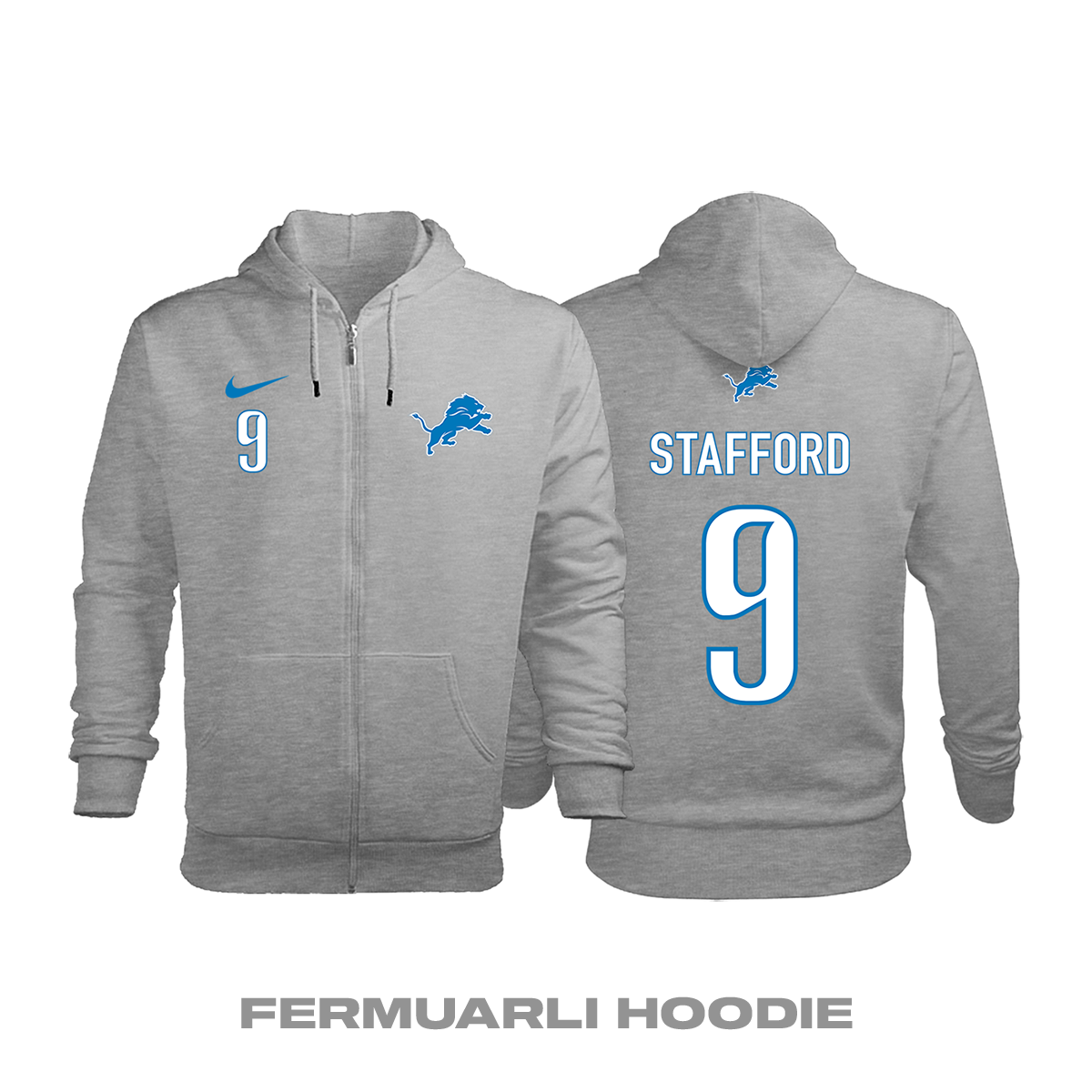 Detroit Lions: Alternate Edition 2020/2021 Fermuarlı Kapüşonlu Hoodie