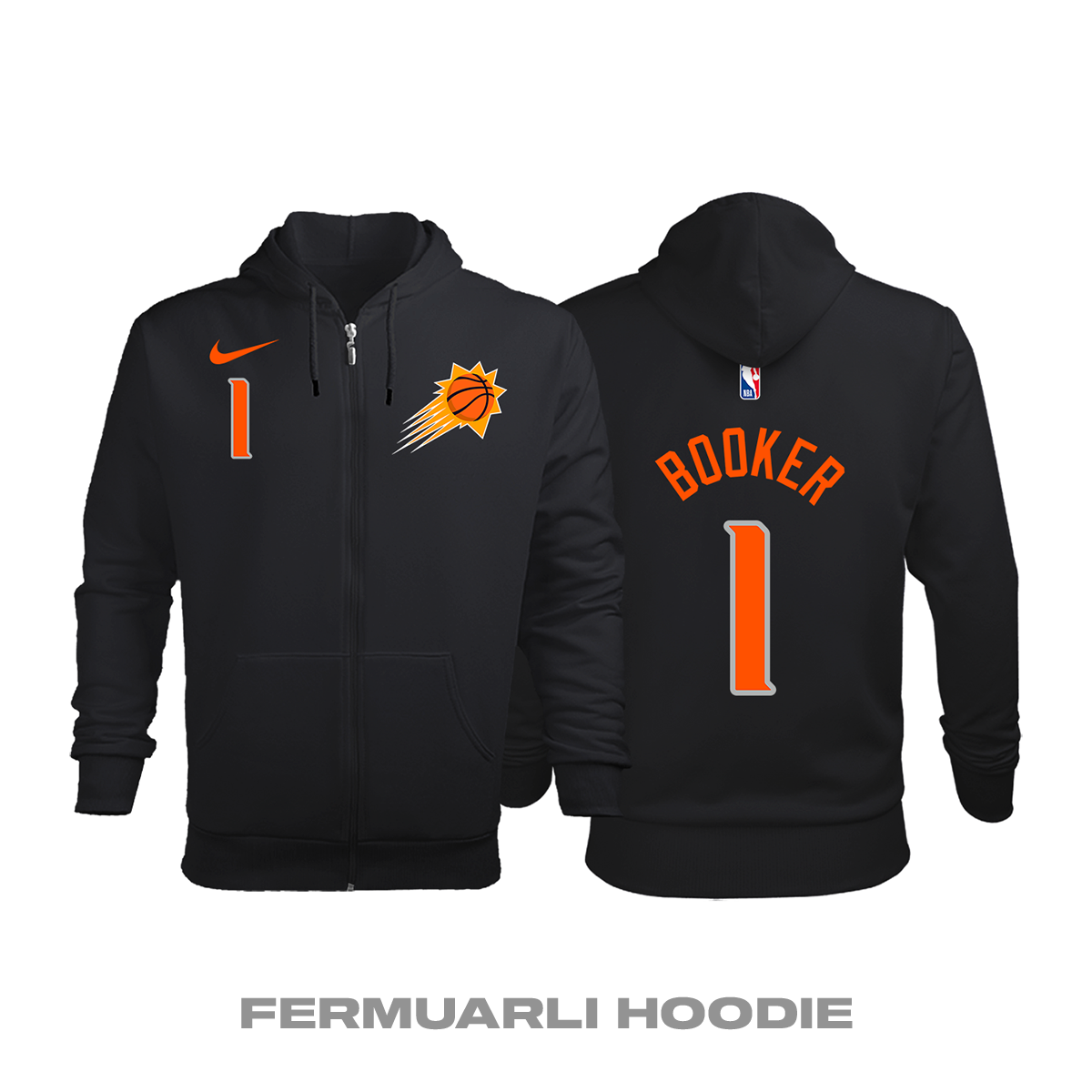 Phoenix Suns: Statement Edition 2017/2018 Fermuarlı Kapüşonlu Hoodie 2XL