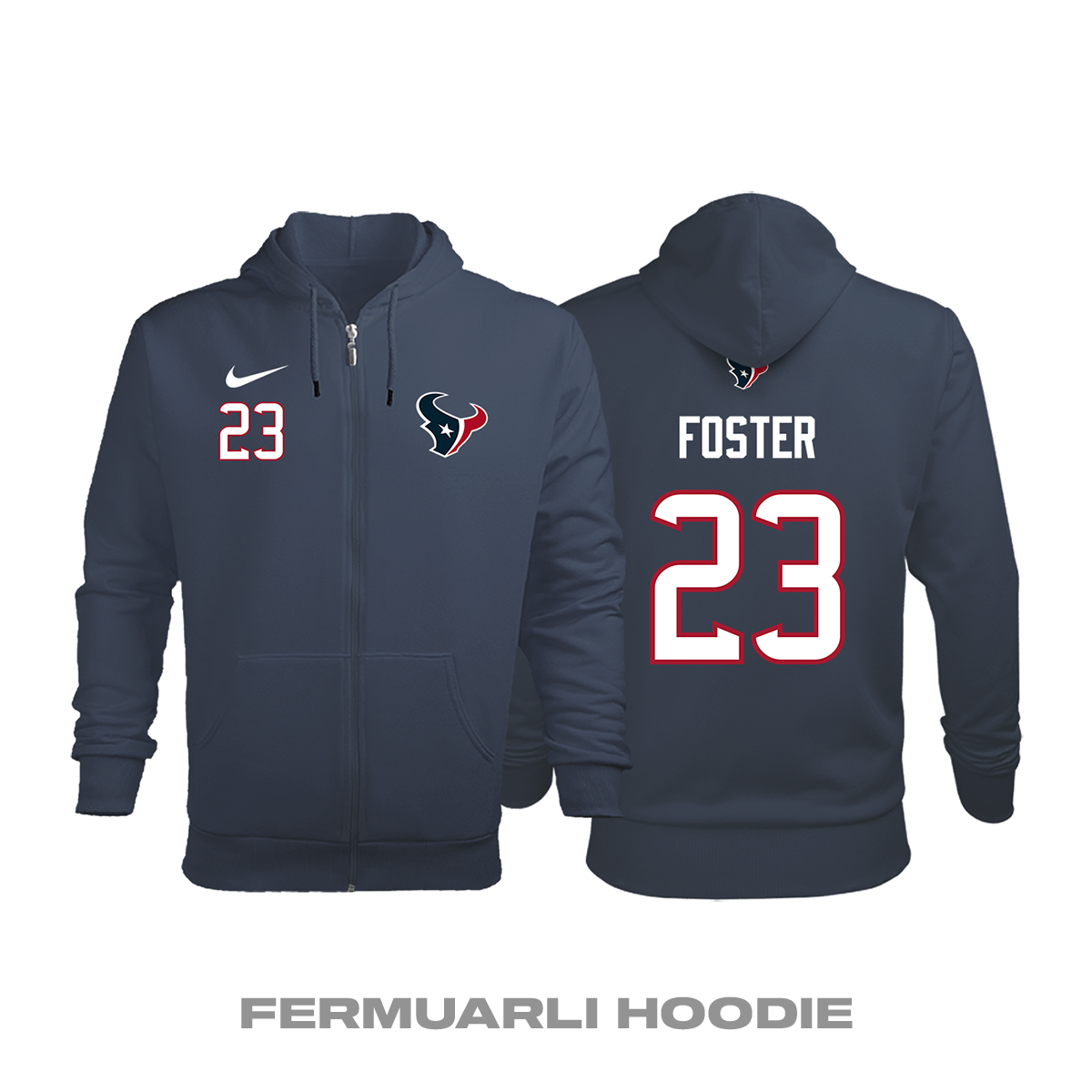 Houston Texans: Home Edition 2020/2021 Fermuarlı Kapüşonlu Hoodie