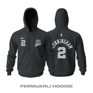 Detroit Pistons: City Edition 2023/2024 Fermuarlı Hoodie