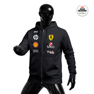 Scuderia Ferrari: SF-26 Black Crew Edition 2026 Fermuarlı Hoodie