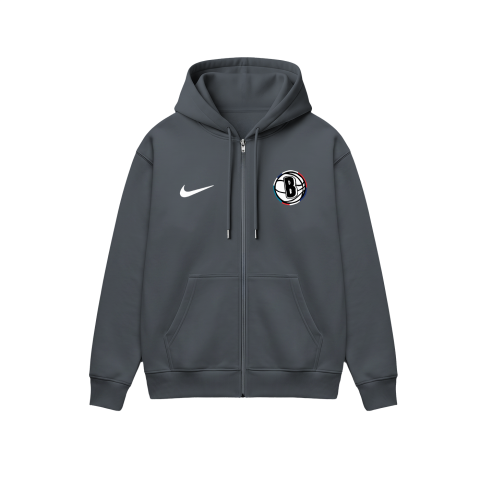 Brooklyn Nets: City Edition 2K25 Fermuarlı Kapüşonlu Hoodie