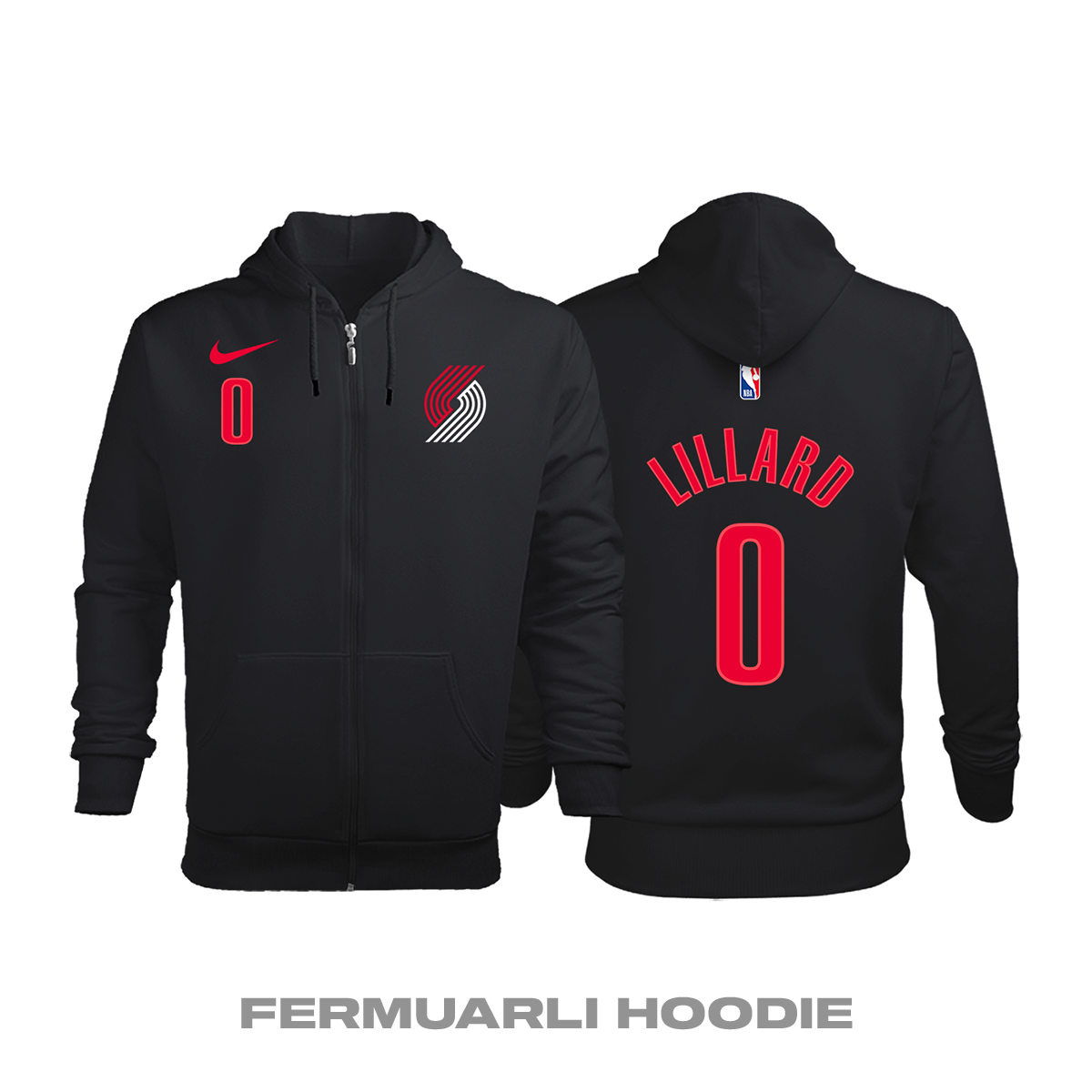 Portland Trail Blazers: City Edition 2018/2019 Fermuarlı Kapüşonlu Hoodie XS