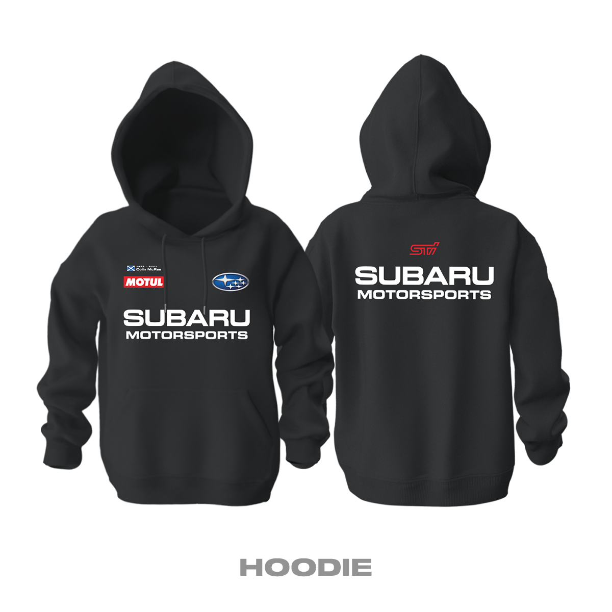 Subaru: Motorsport Black Edition 2023 Kapüşonlu Hoodie