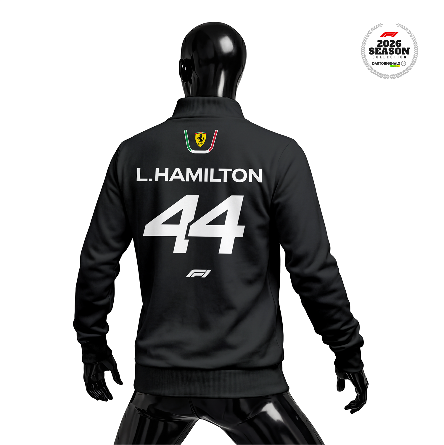 Scuderia Ferrari: SF-26 Black Crew Edition 2026 Fermuarlı Ceket