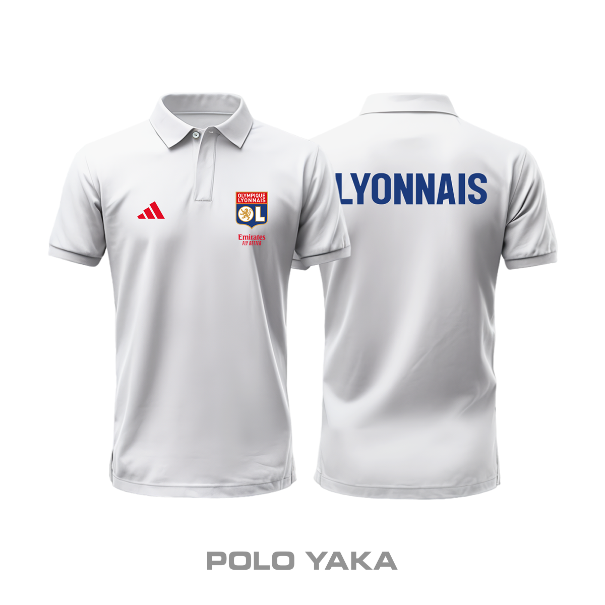 Lyonnais: Club Culture Series - White Edition Polo Yaka