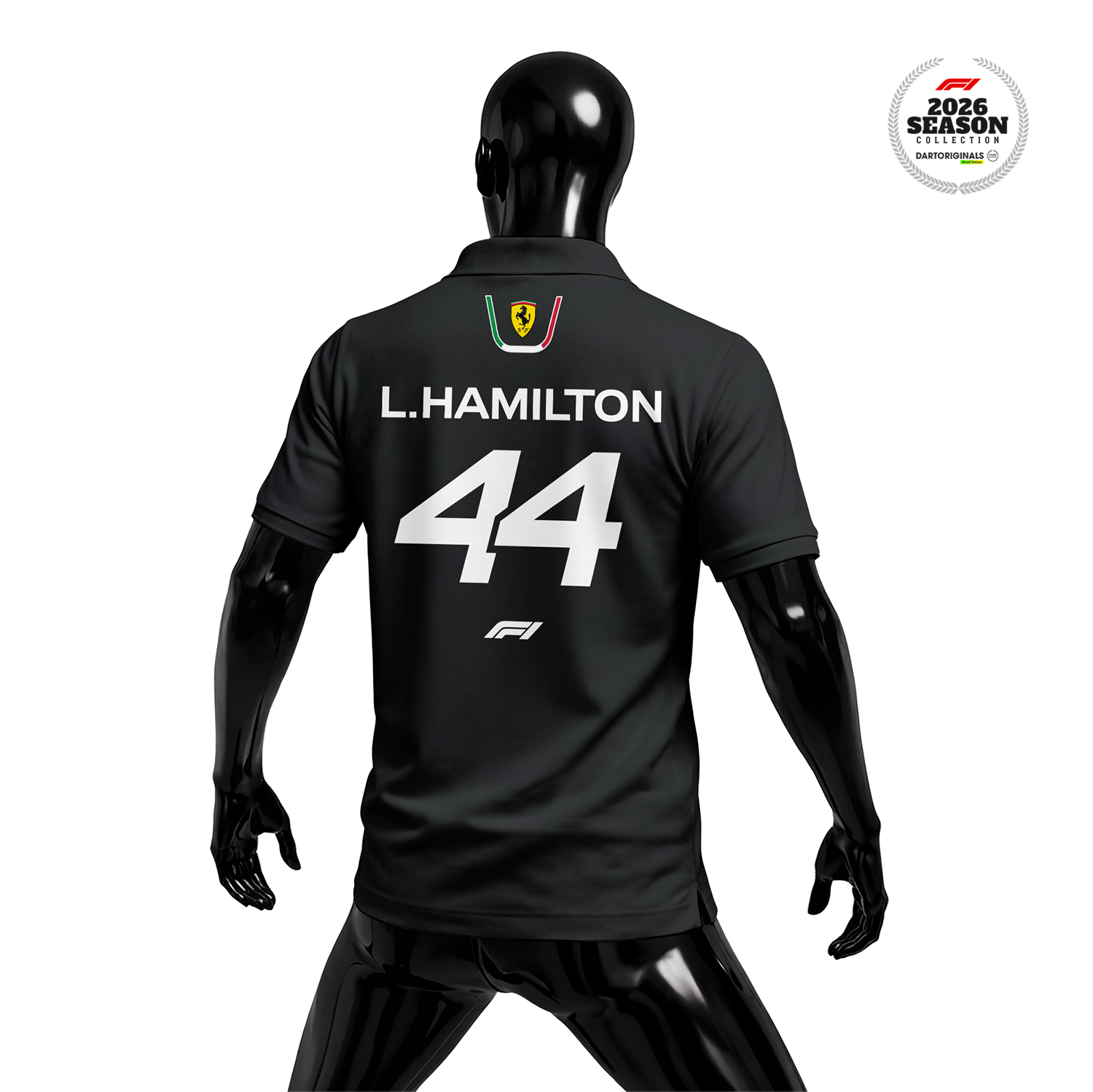 Scuderia Ferrari: SF-26 Black Crew Edition 2026 Polo Yaka