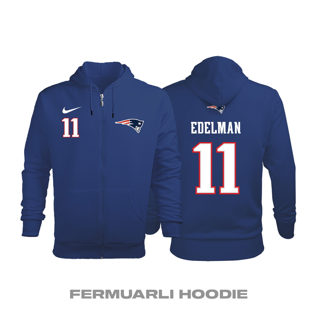 New England Patriots: Home Edition 2020/2021 Fermuarlı Kapüşonlu Hoodie