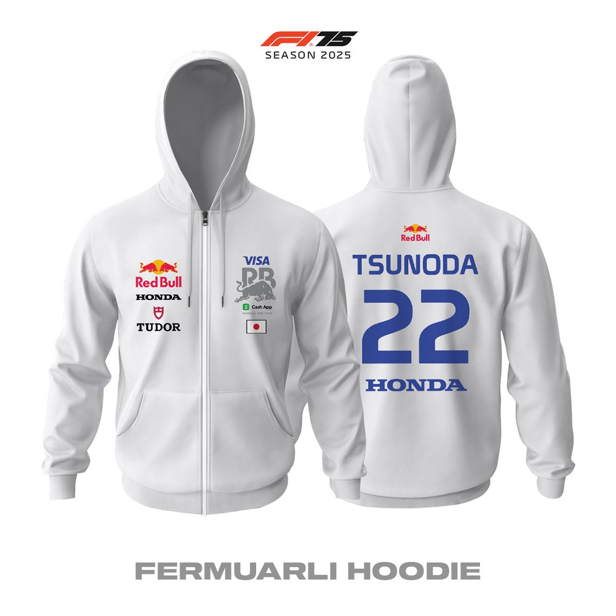 Visa Cash App RB - VCARB 02 Crew Edition 2025 Fermuarlı Hoodie