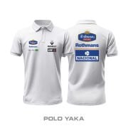 Ayrton Senna: 1994 Williams Rothmans - White Edition Polo Yaka
