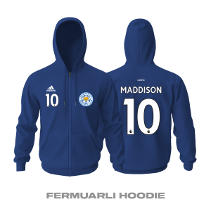 Leicester City: Home Edition 2021/2022 Fermuarlı Kapüşonlu Hoodie XL