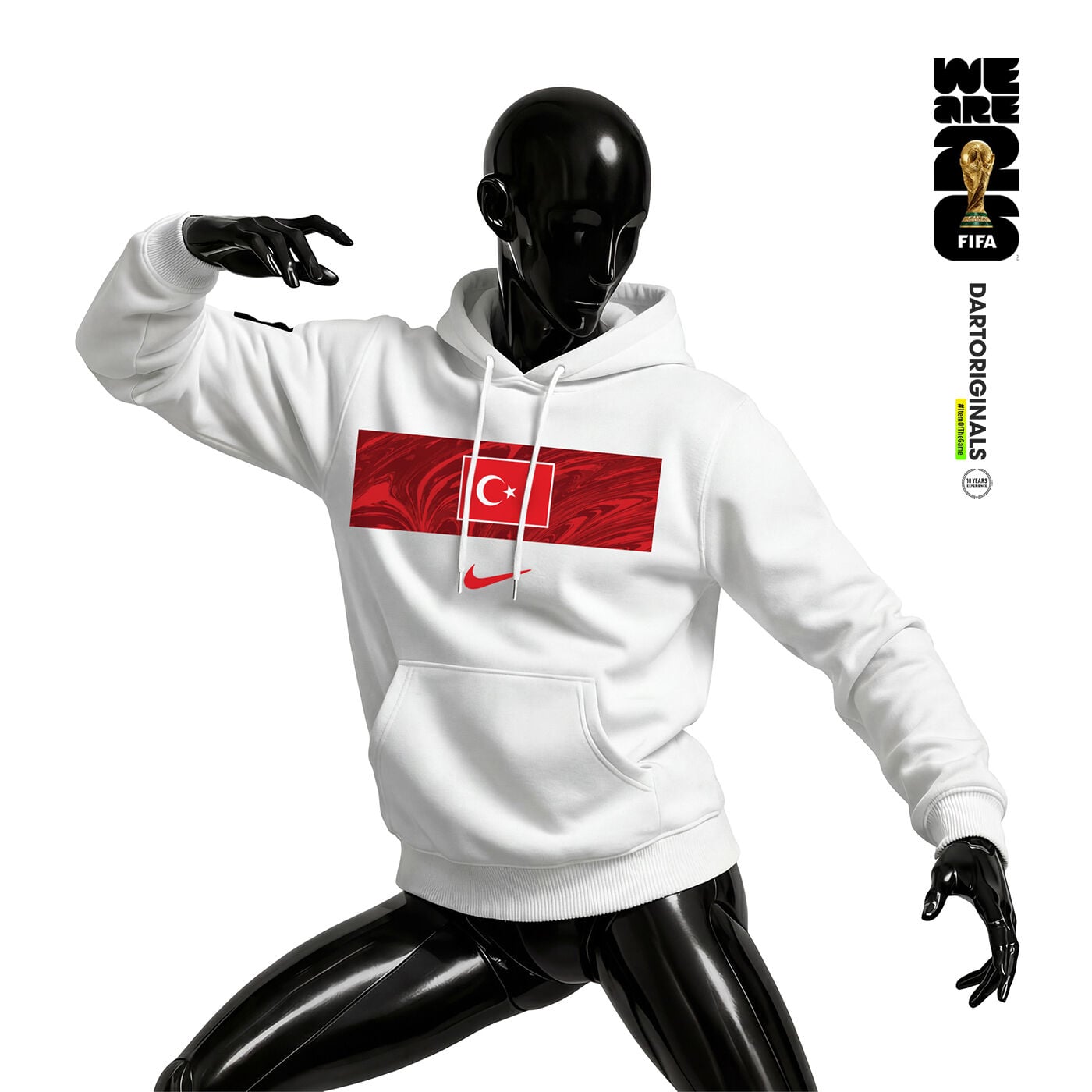 Türkiye: White Edition - FIFA World Cup™ 2026 Kapüşonlu Hoodie