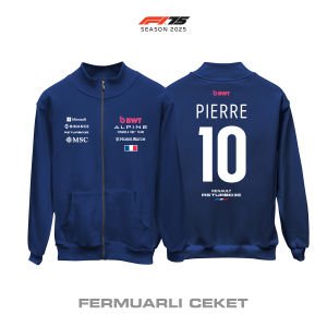 Alpine F1 Team: A525 - Navy Crew Edition 2025 Fermuarlı Ceket
