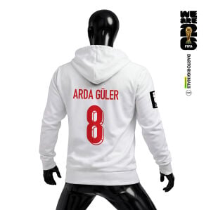 Türkiye: White Edition - FIFA World Cup™ 2026 Fermuarlı Kapüşonlu Hoodie