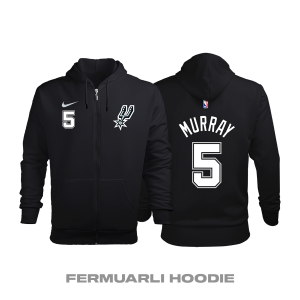 San Antonio Spurs: City Edition 2020/2021 Fermuarlı Kapüşonlu Hoodie 3XL