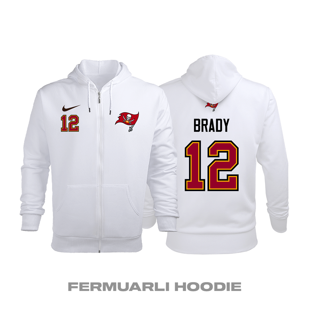Tampa Bay Buccaneers: Road Edition 2020/2021 Fermuarlı Kapüşonlu Hoodie
