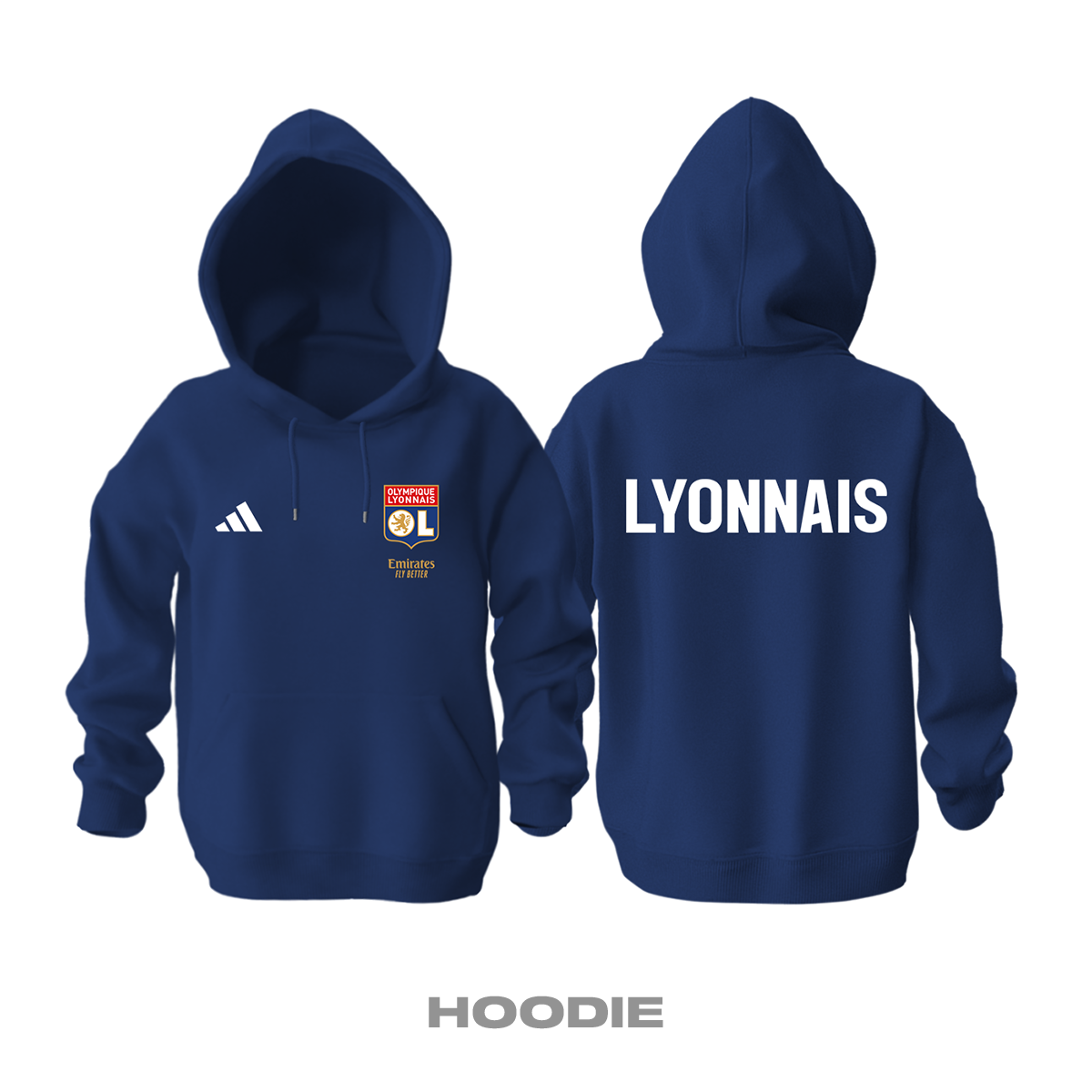 Lyonnais: Club Culture Series - Navy Edition Kapüşonlu Hoodie