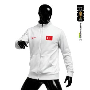 Türkiye: White Edition - FIFA World Cup™ 2026 Fermuarlı Ceket