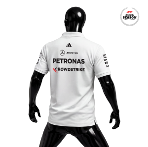 Petronas F1 Team: W17 Merch Edition - White 2026 Polo Yaka