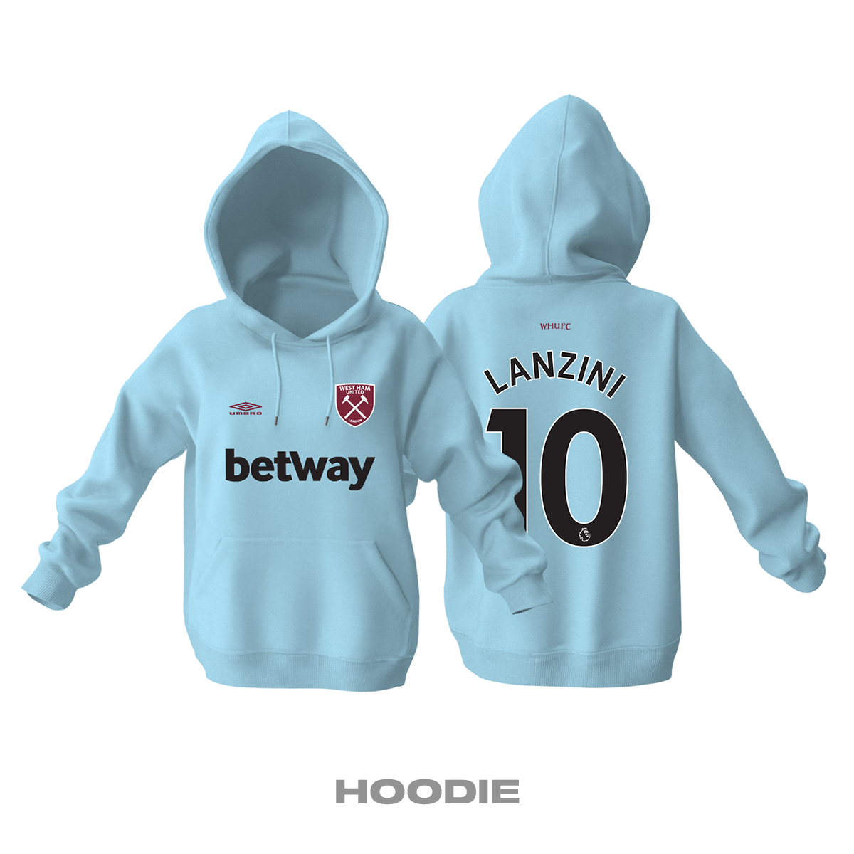 West Ham United: Away Edition 2021/2022 Kapüşonlu Hoodie L