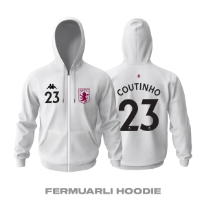 Aston Villa: Away Edition 2021/2022 Fermuarlı Kapüşonlu Hoodie