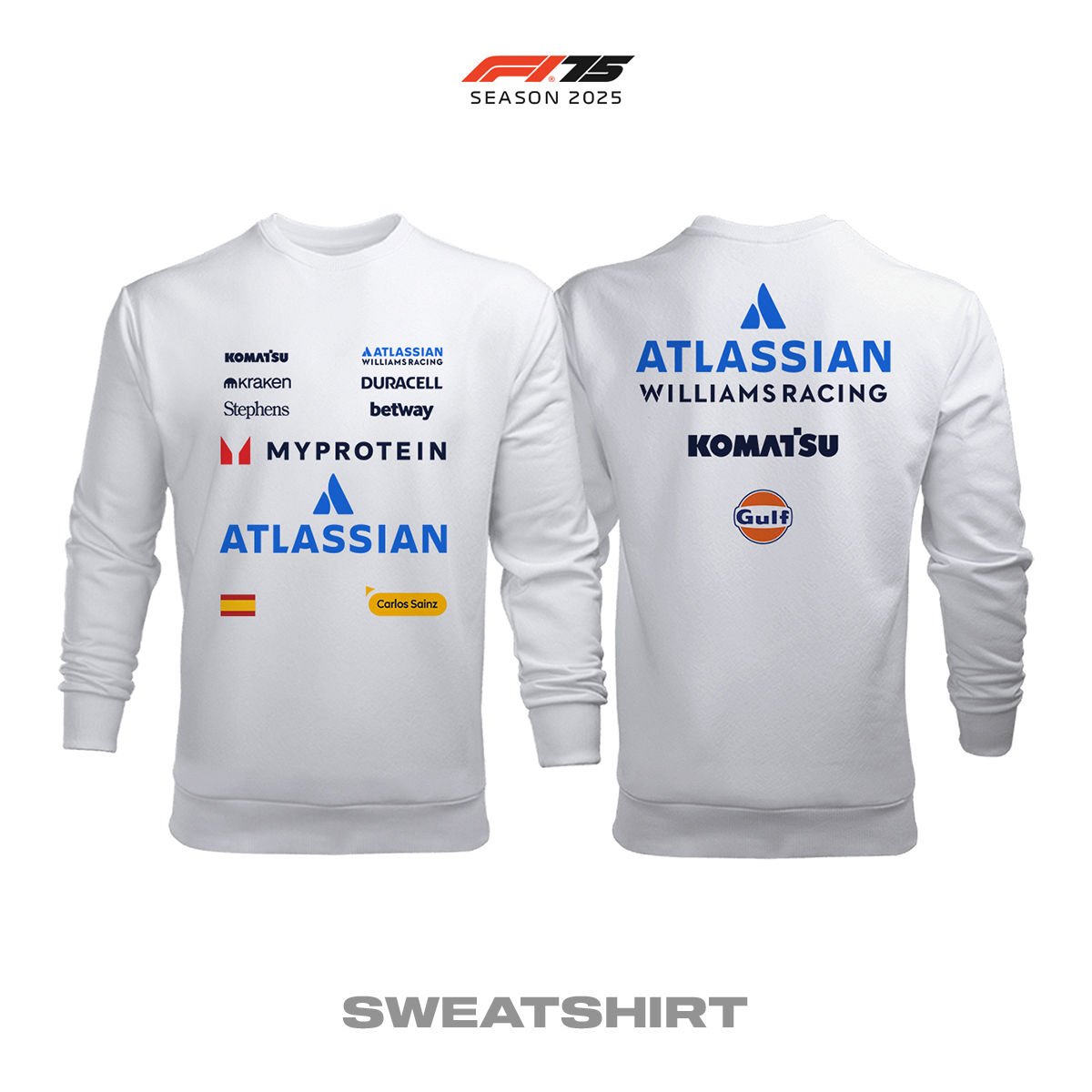 Williams F1 Team: FW47 White Edition 2025 Sweatshirt