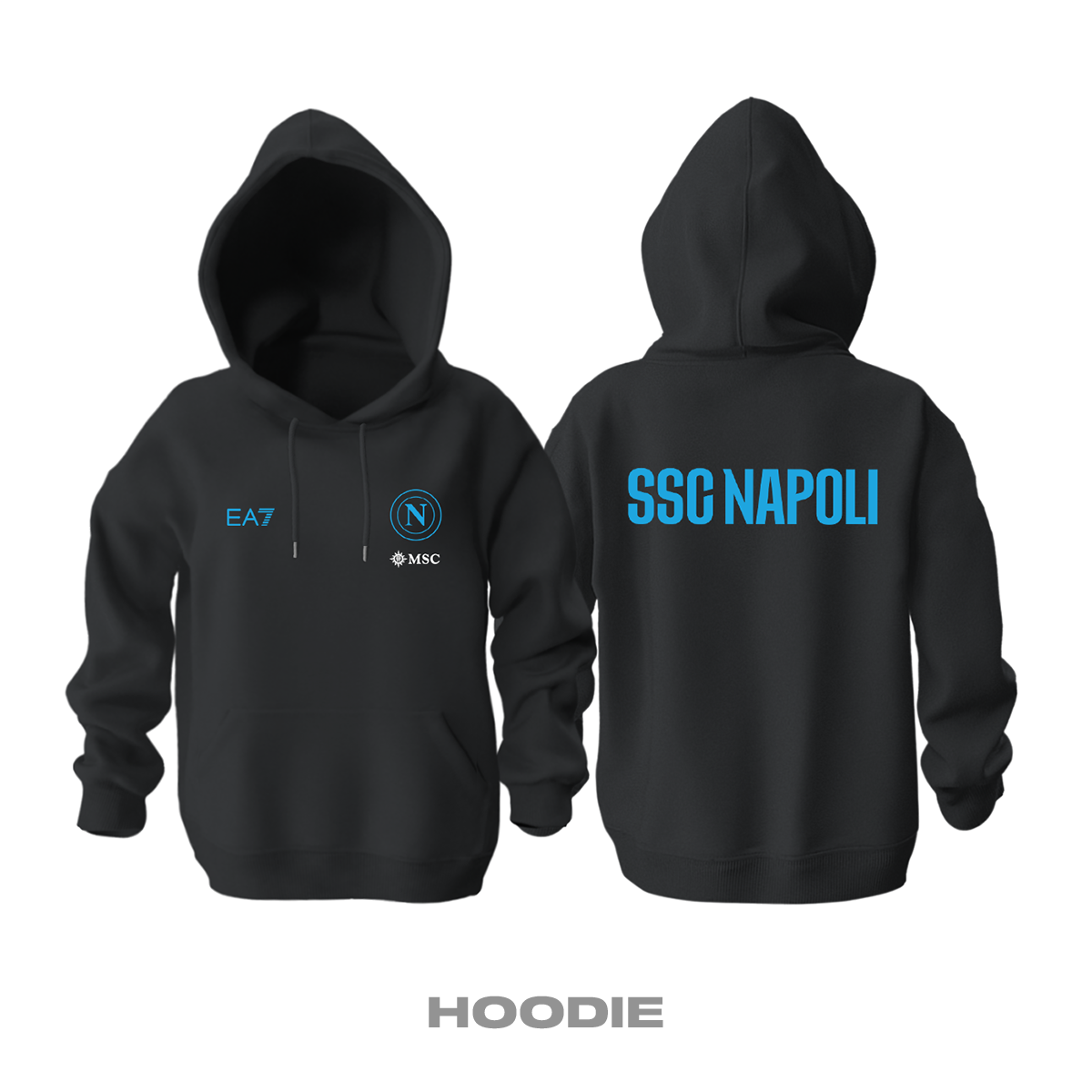 Napoli: Club Culture Series - Black Edition Kapüşonlu Hoodie