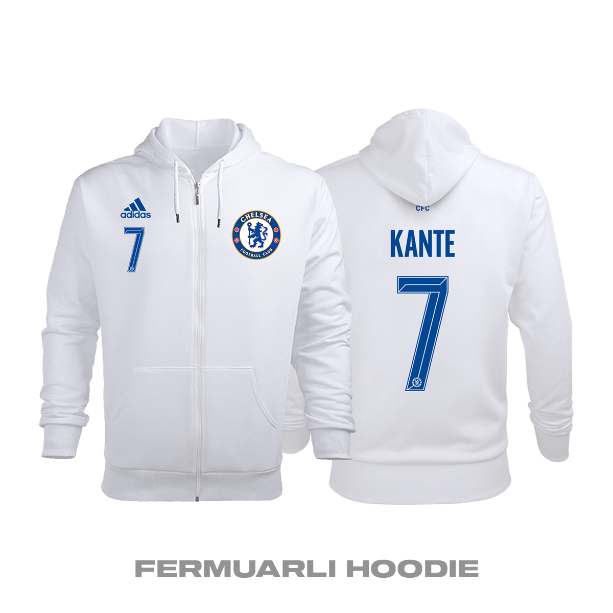 Chelsea: Away Edition 2019/2020 Fermuarlı Kapüşonlu Hoodie