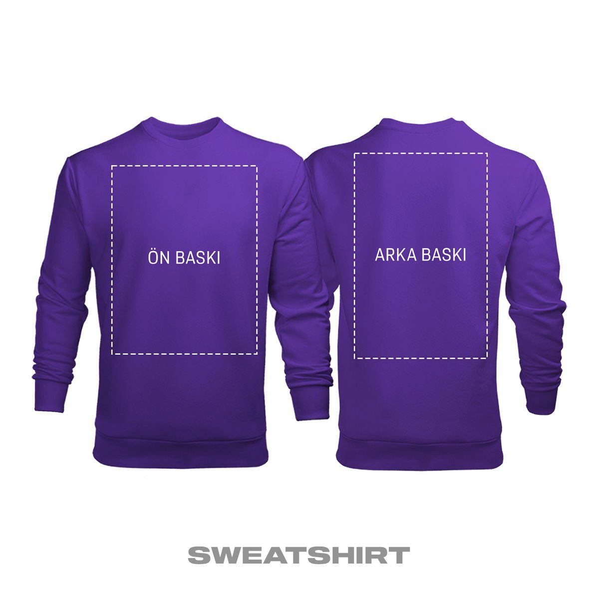 Kişisel Baskı - Mor Sweatshirt