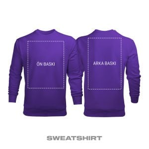 Kişisel Baskı - Mor Sweatshirt