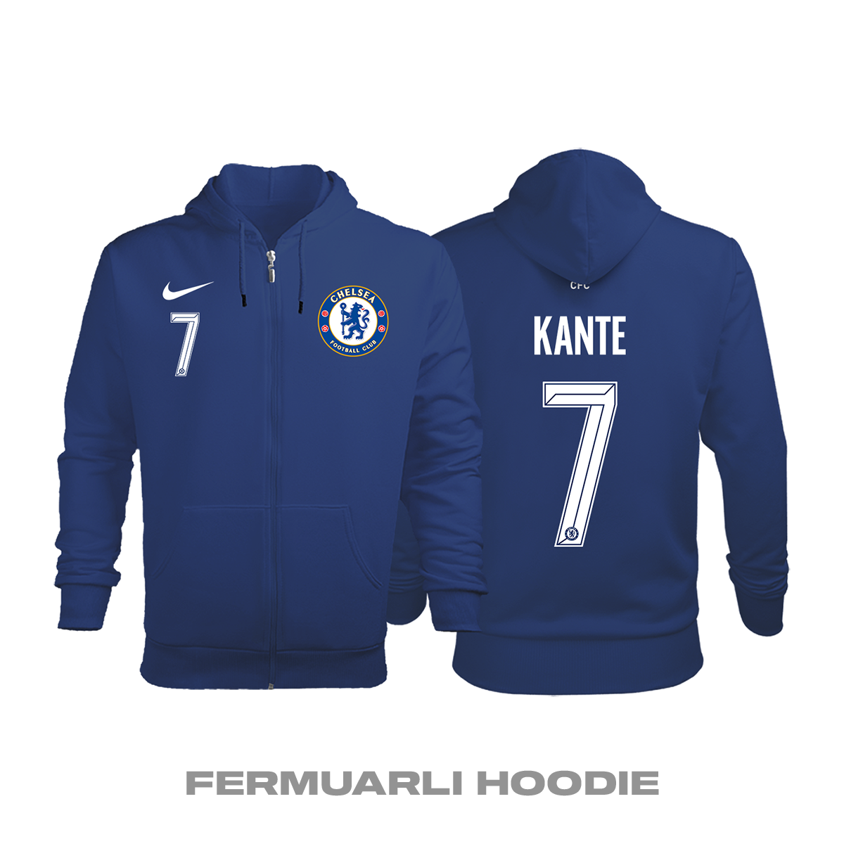 Chelsea: Home Edition 2020/2021 Fermuarlı Kapüşonlu Hoodie