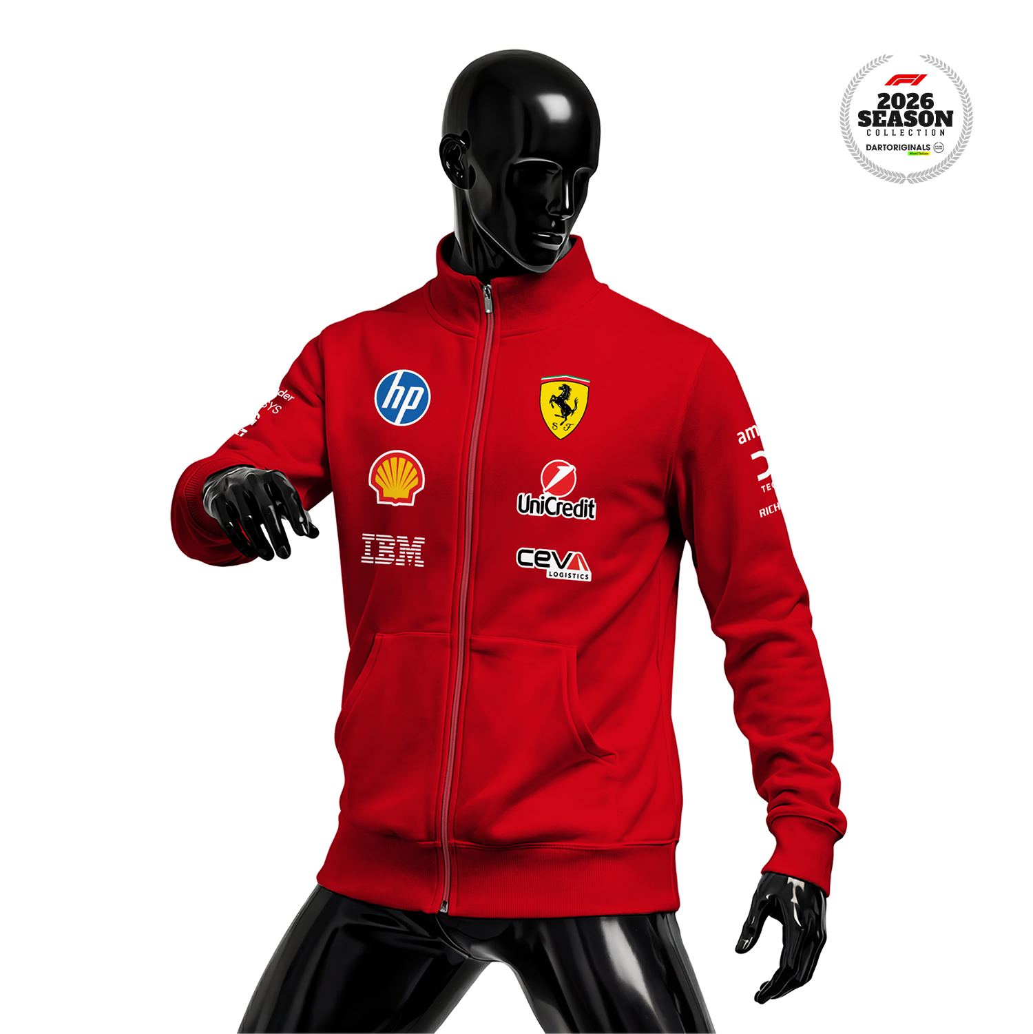Scuderia Ferrari: SF-26 Merch Edition - Red 2026 Fermuarlı Ceket