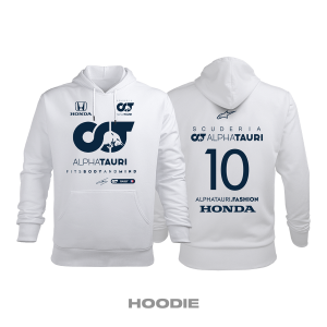 Scuderia AlphaTauri: White Edition 2021 Kapüşonlu Hoodie XL