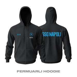 Napoli: Club Culture Series - Black Edition Fermuarlı Hoodie