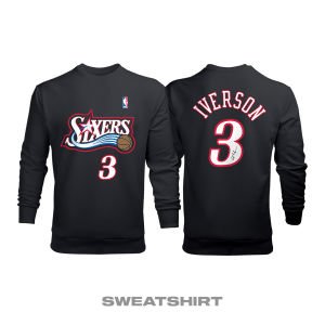 Philadelphia 76ers: Retro Edition - Black Sweatshirt