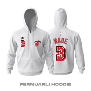 Miami Heat: Classic Edition 2022/2023 Fermuarlı Kapüşonlu Hoodie
