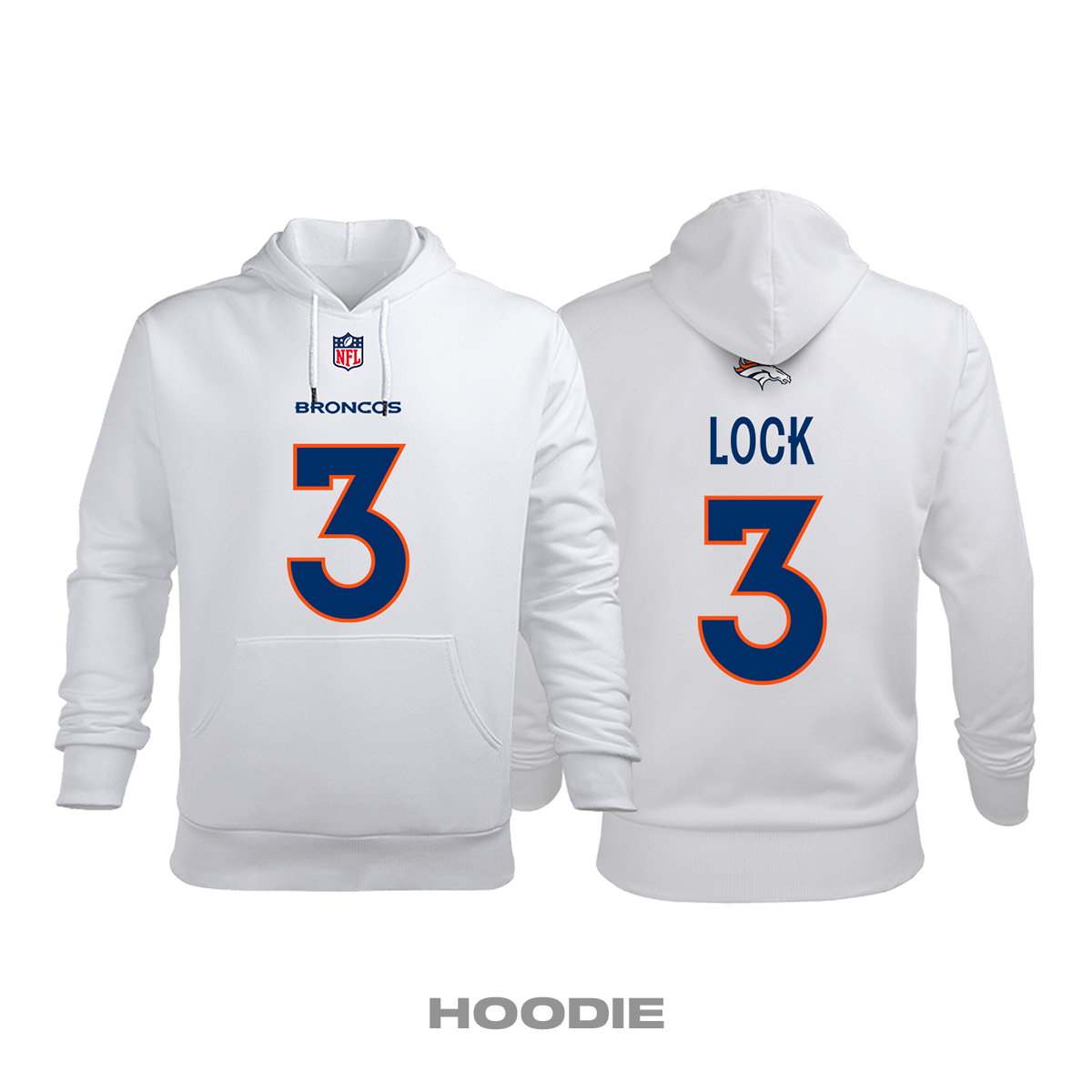 Denver Broncos: Road Edition 2020/2021 Kapüşonlu Hoodie 4XL