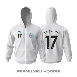 Manchester City: Away Edition 2021/2022 Fermuarlı Kapüşonlu Hoodie