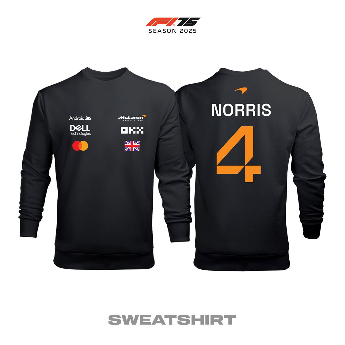 McLaren F1 Team: MCL39 Black Crew Edition 2025 Sweatshirt