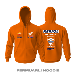 Repsol Honda Team: Pol Espargaro Edition Fermuarlı Kapüşonlu Hoodie 2XL