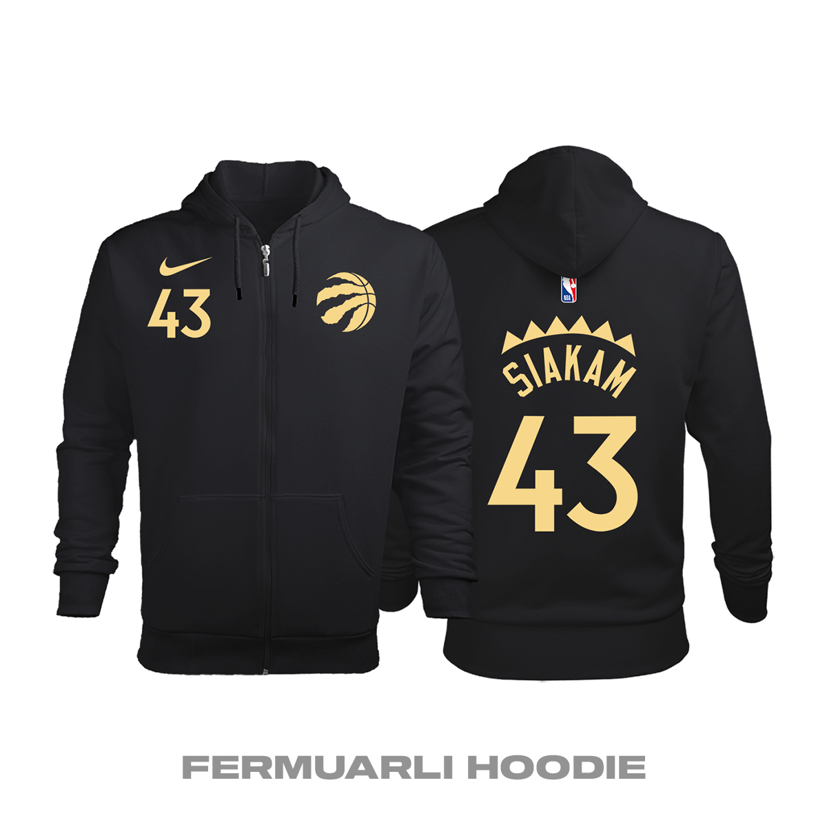 Toronto Raptors: City Edition 2020/2021 Fermuarlı Kapüşonlu Hoodie 3XL